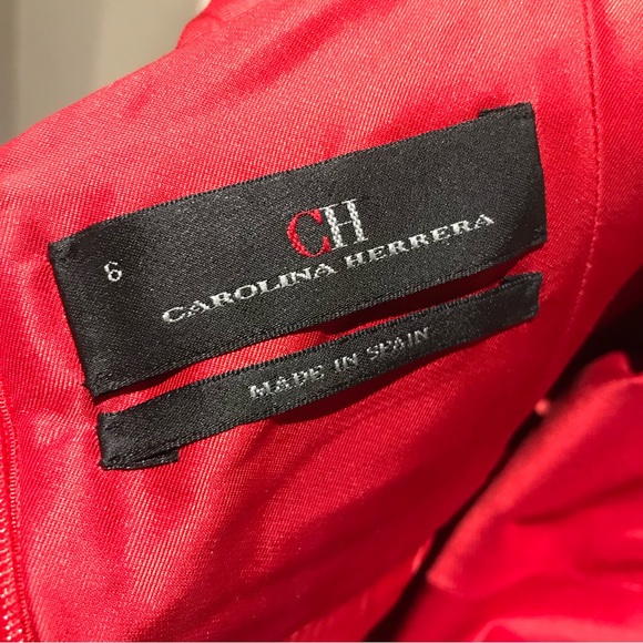 Red Carolina Herrera Dress - Picture 3 of 3